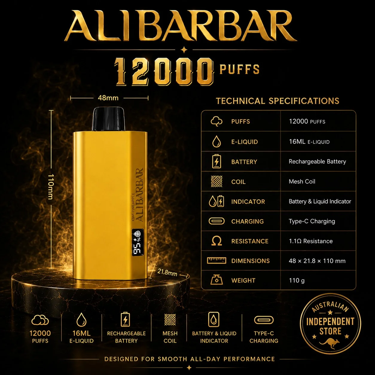 ALIBARBAR TEQ 12000 PUFFS【All Available Flavors Collection】 ( Sydney Stock 🚚 )