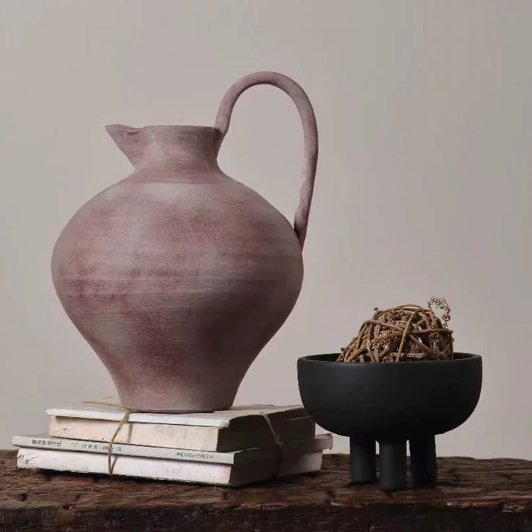 Morandi Glazed Ceramic Vase 8''H | ASTM C242 & RAL 7030 Certified