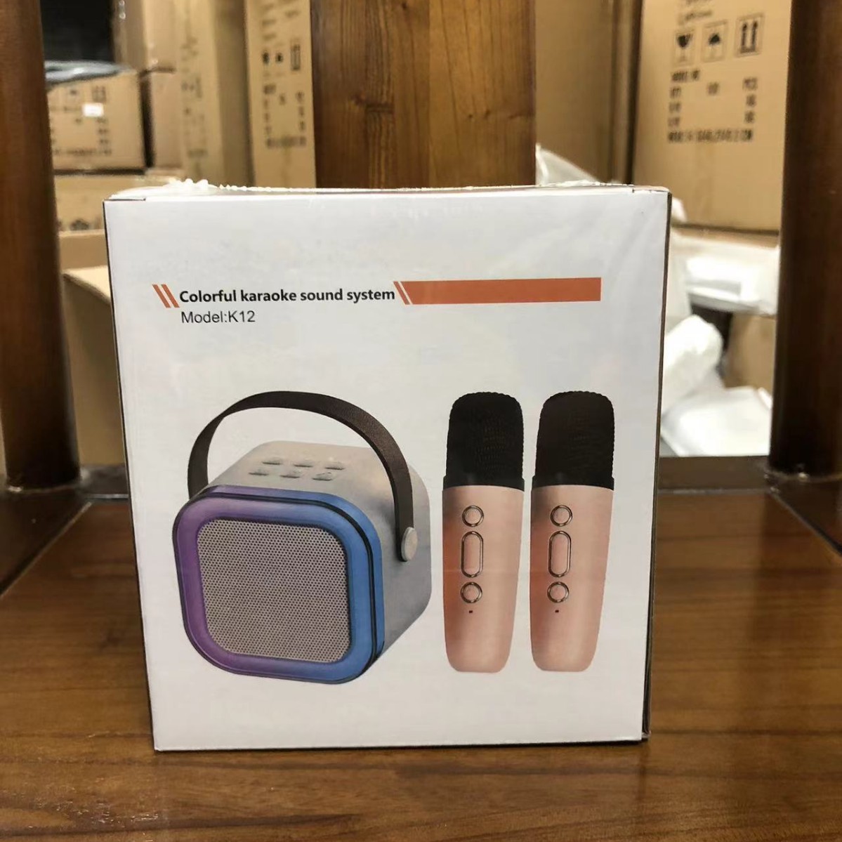 Compact Bluetooth Speaker with KTV Sound Effects and Colorful Lights