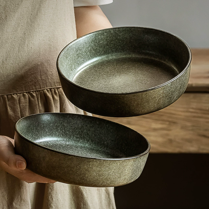 Textured Ceramic Dinner Plates – Microwave & Dishwasher Safe