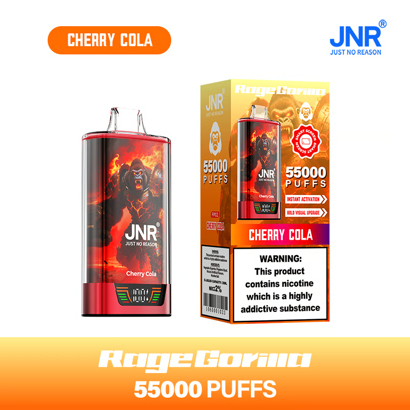 💨JNR Rage Gorilla 55K Puffs Dual Mesh Disposable Vape with Smart Display & Type-C Fast Charging🐒⚡💨