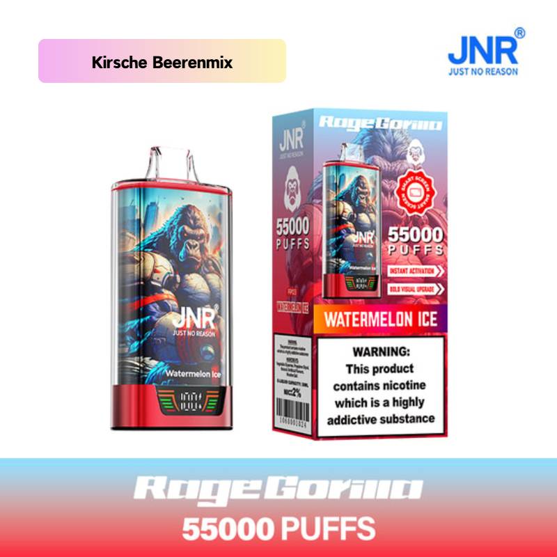 🔥 JNR Rage Gorilla 55K Hochleistungs Einweg-E-Zigarette