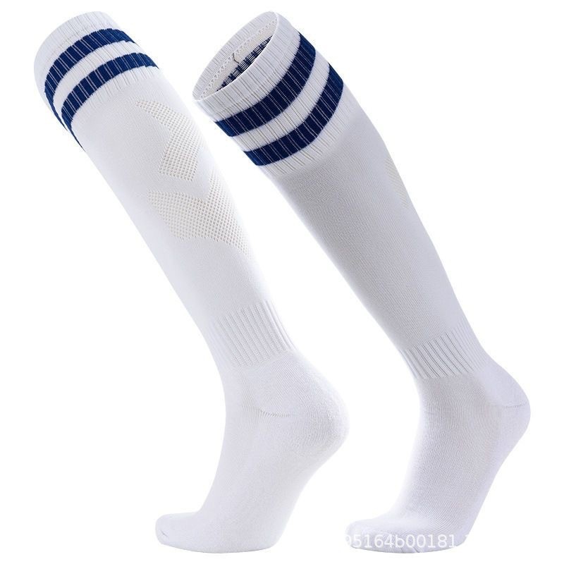 Football Socks Long Thickened Towel Bottom Socks Football Adult Sweat-Absorbent Non-Slip Sports Socks Striped Knee-High Children