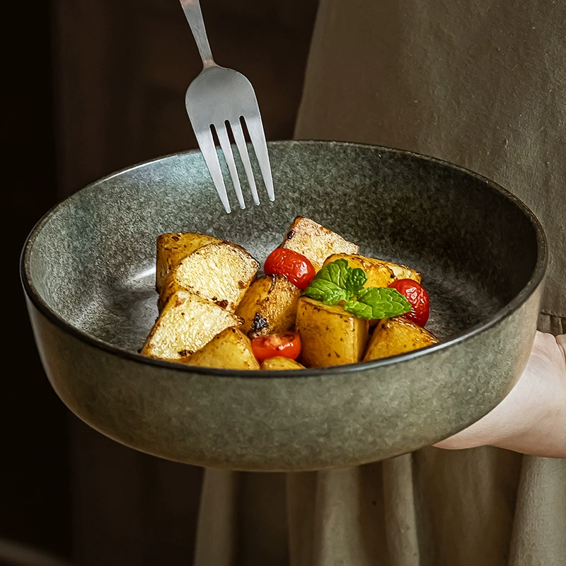 Textured Ceramic Dinner Plates – Microwave & Dishwasher Safe