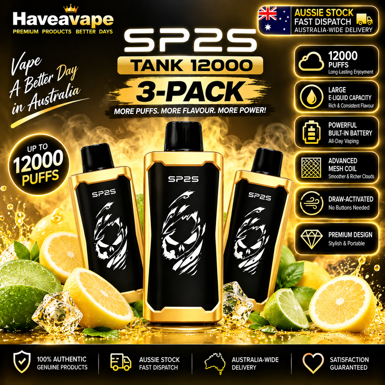 💨 SP2S TANK 12,000 Puffs | 3/5/10 Pack Bundle | Sydney Stock 🚚