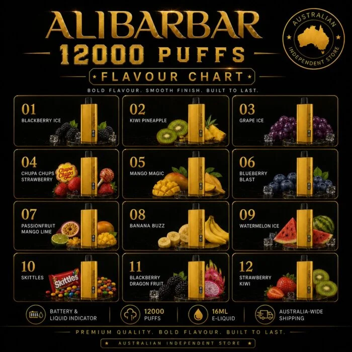 ALIBARBAR TEQ 12000 PUFFS【All Available Flavors Collection】 ( Sydney Stock 🚚 )