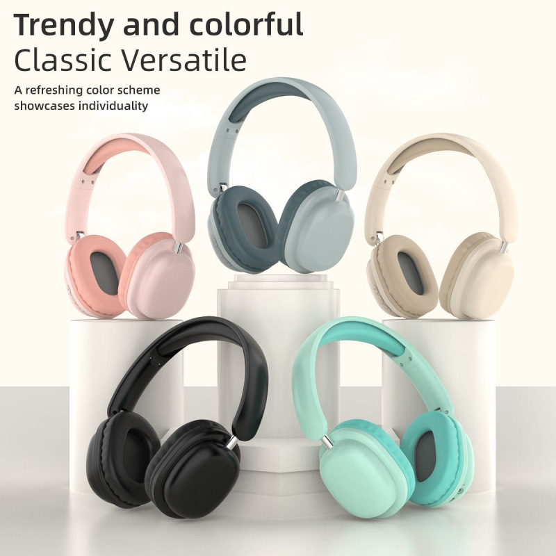 ZW-056 Foldable Leather Headphones – 1360mAh, Lightweight & Rotatable