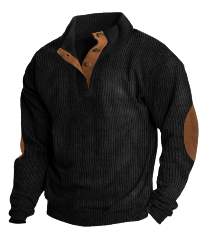 Men's Fleece Stand Collar Long Sleeve Sweatshirt Outdoor Casual
