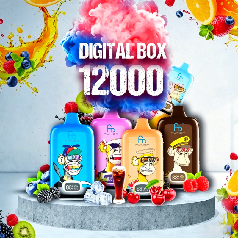 ⭐ Fumot Tornado Digital Box 12K – Einweg-Vape mit 50+ Geschmacksrichtungen 🍇🍉🍋