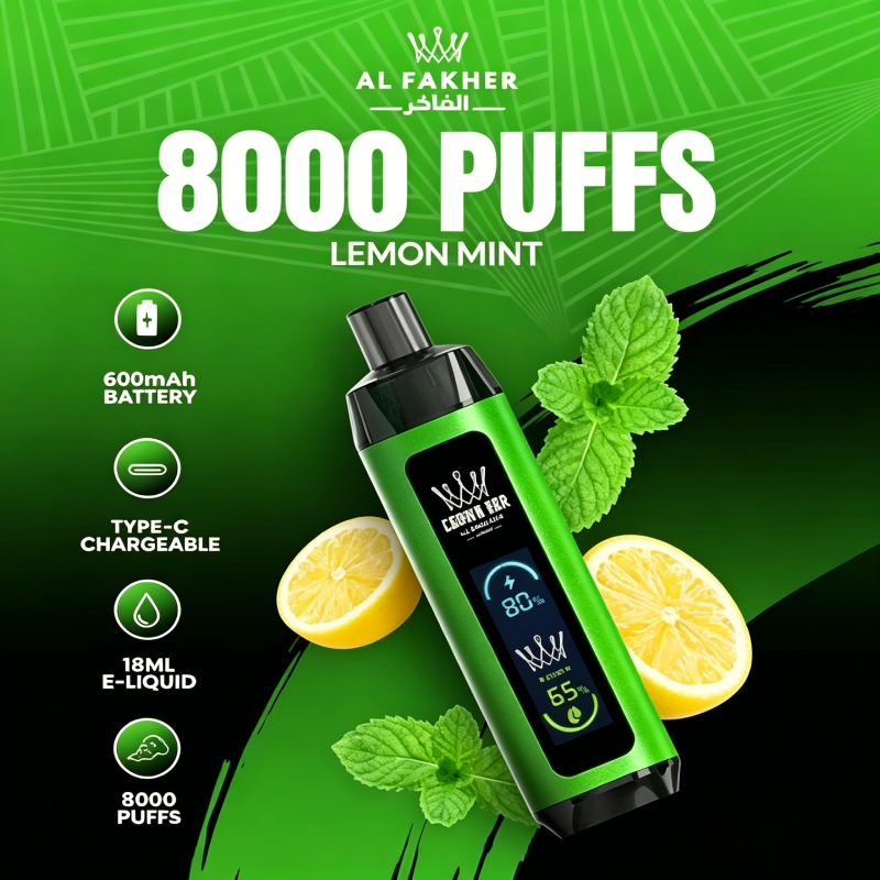 💨 Al Fakher Crown Bar Pro 8000 – Einweg-Vape mit 8000 Zügen & intensiven Aromen
