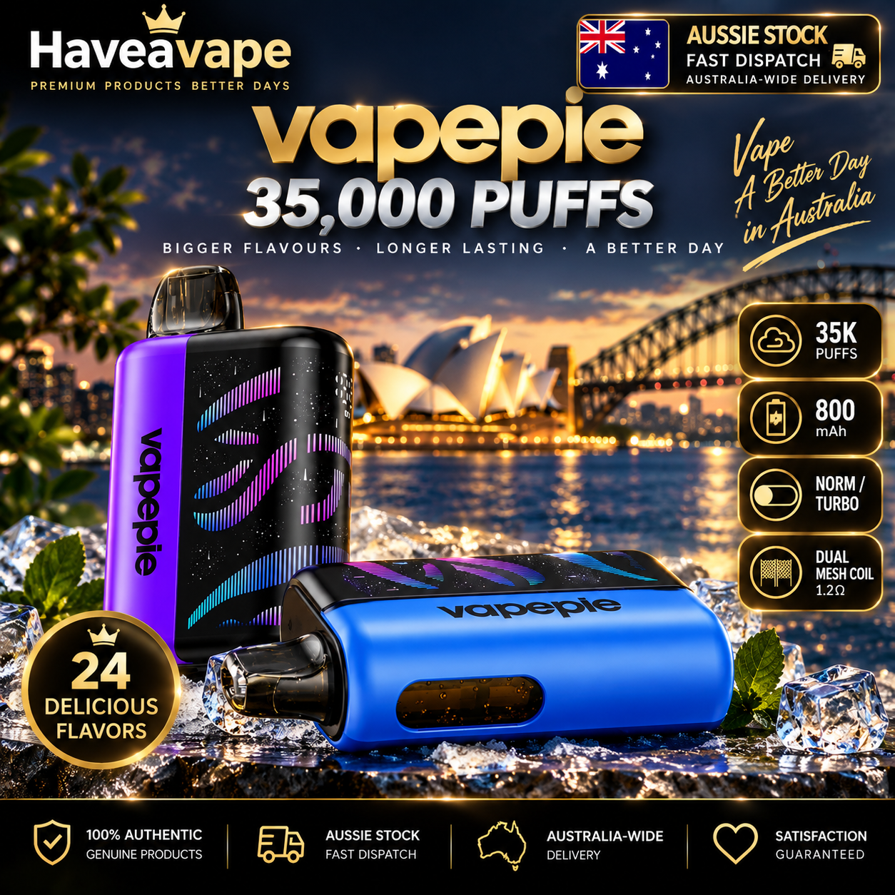 🎉 Vapepie Galactic Gleam 35000 PUFFS ( Sydney Stock 🚚 )
