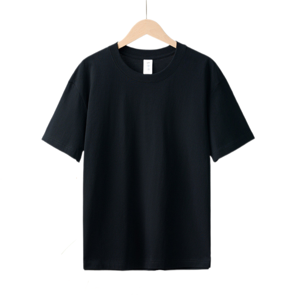 Men’s 220 GSM Cotton Short-Sleeve Shirt – 100% Combed Cotton, Relaxed Fit Crew Neck Base Layer