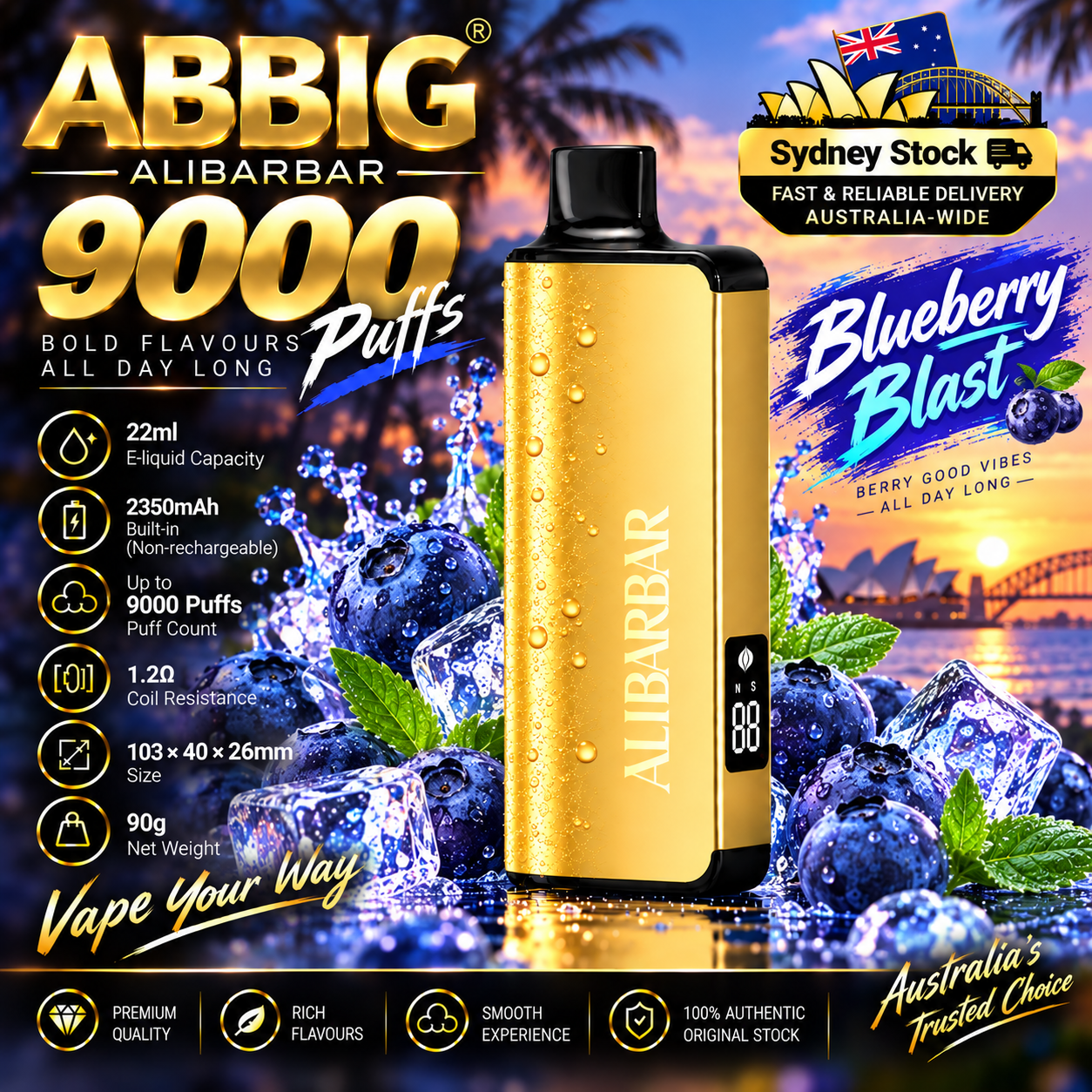 🎉Alibarbar INGOT 9000  ( Sydney Stock 🚚 )