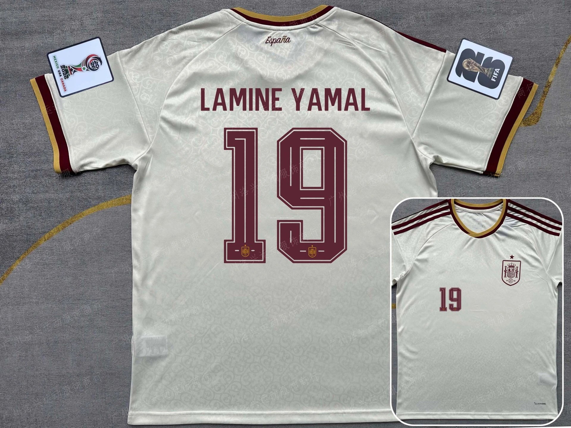 Spain 26 Away Authentic Yamal Jersey