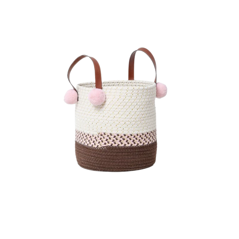 Large Woven Laundry Basket – Brown Multi-Purpose Storage Organizer for Clothes, Toys, and Household Items