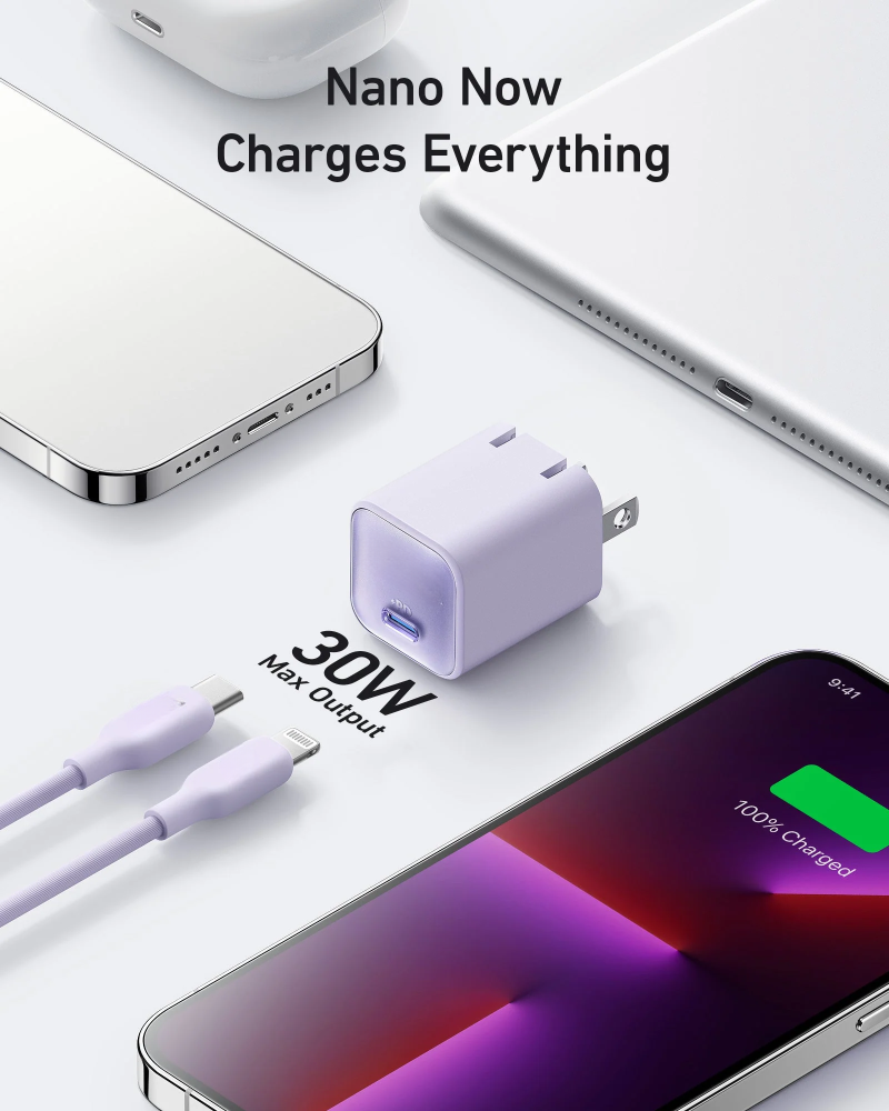 Charger (30W) with 6 ft USB-C to Lightning Cable