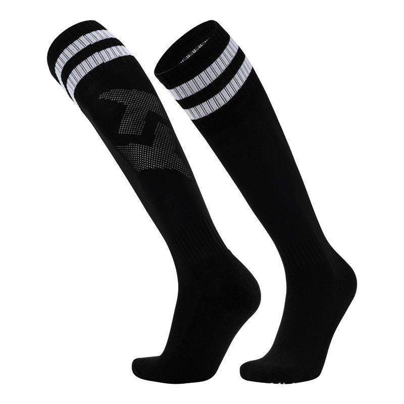 Football Socks Long Thickened Towel Bottom Socks Football Adult Sweat-Absorbent Non-Slip Sports Socks Striped Knee-High Children