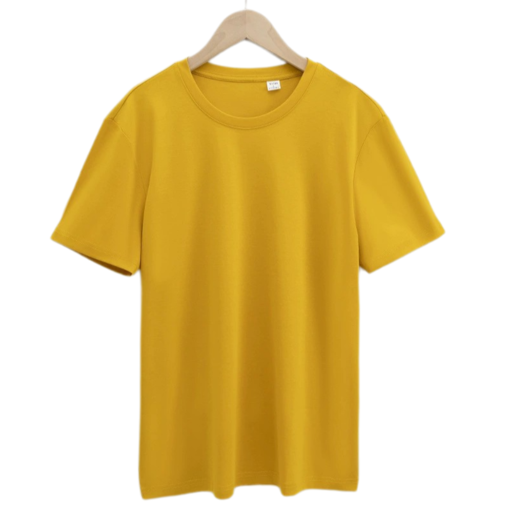 Men’s 160s Long-Staple Cotton T-Shirt – Wrinkle-Resistant Crew Neck, Oeko-Tex Certified