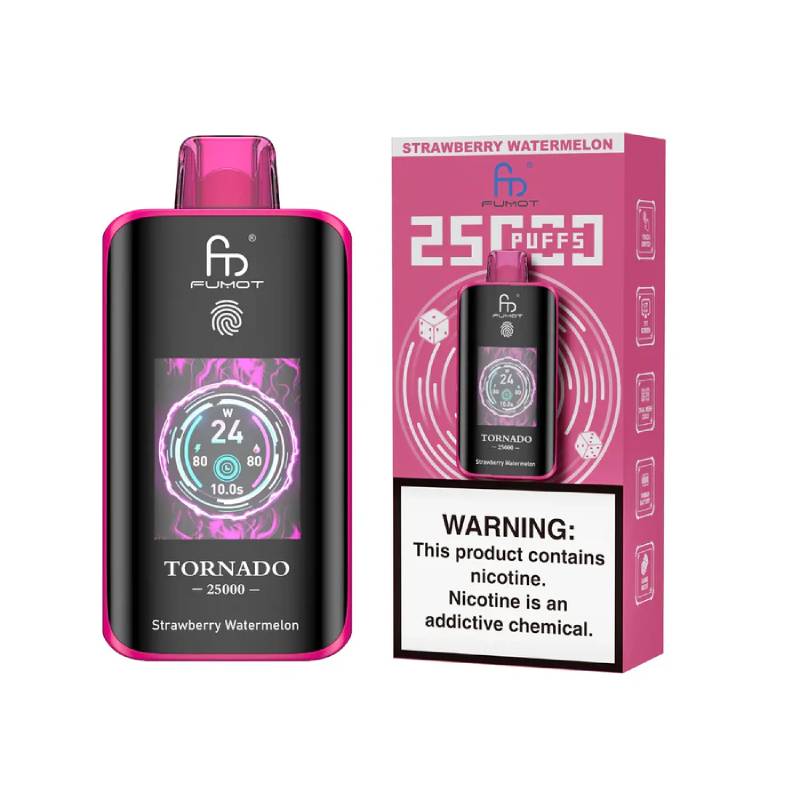 🧊 Fumot Tornado 25K – Einweg-Vape mit Dual-Mesh-Coil & LED-Display 🍓🥭🍏