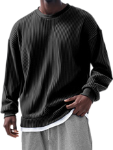 Men's Cotton-Poly Blend Long Sleeve Sweatshirt Relaxed Fit