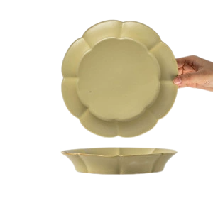 Textured Ceramic Dinner Plates – Microwave & Dishwasher Safe