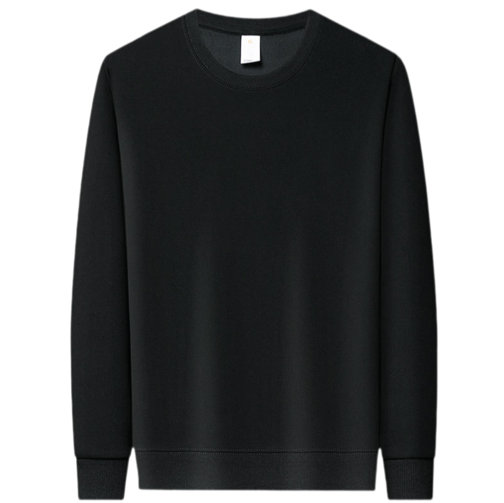 Men's Heavyweight Relaxed-Fit Crew Neck Sweatshirt – 100% Cotton Fleece Lining, 400 GSM, Long Sleeve Casual Pullover for Spring & Fall