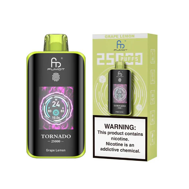 🧊 Fumot Tornado 25K – Einweg-Vape mit Dual-Mesh-Coil & LED-Display 🍓🥭🍏
