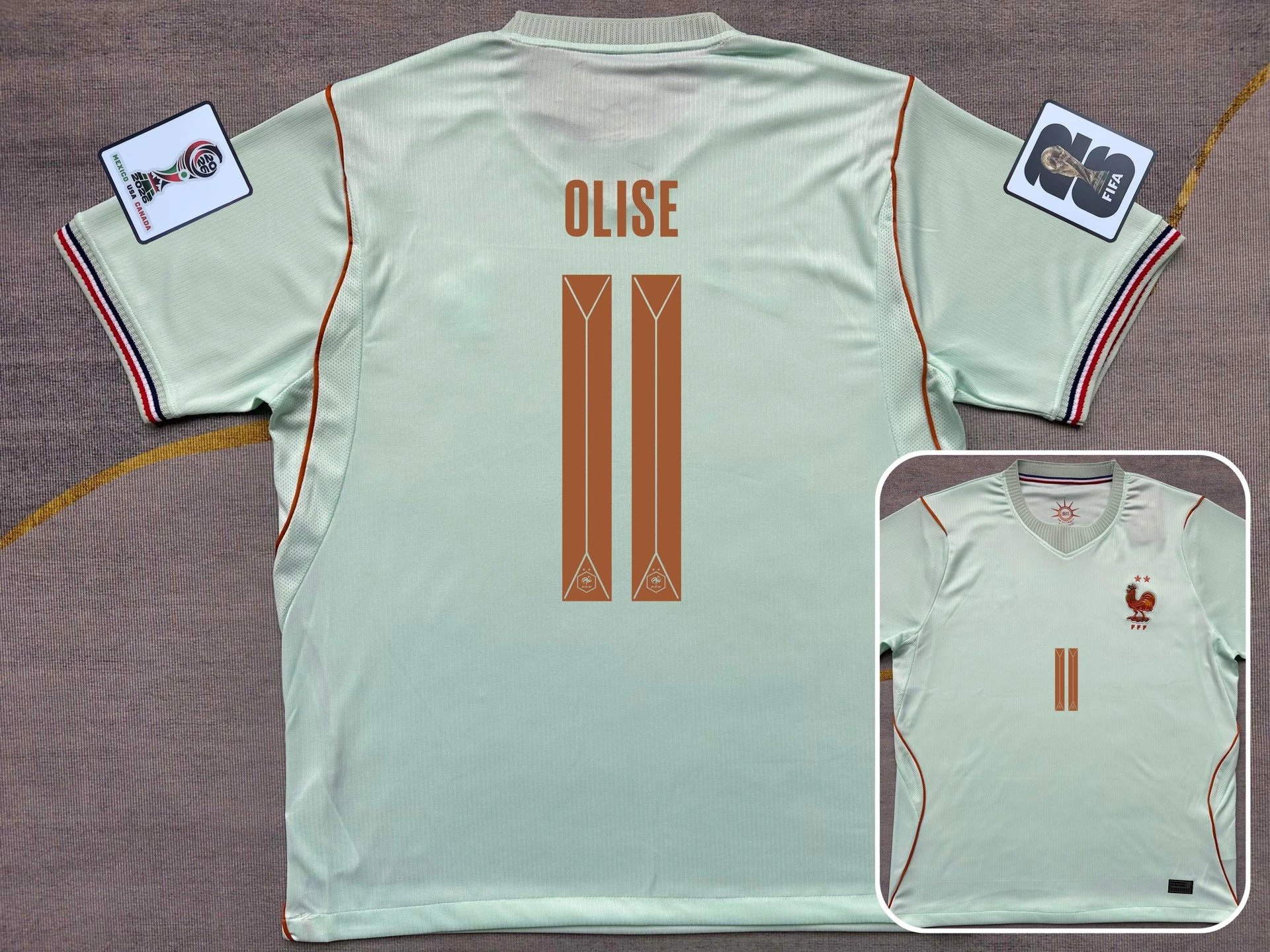 2026 France Away Jersey – MBAPPÉ #11 + World Cup Patch