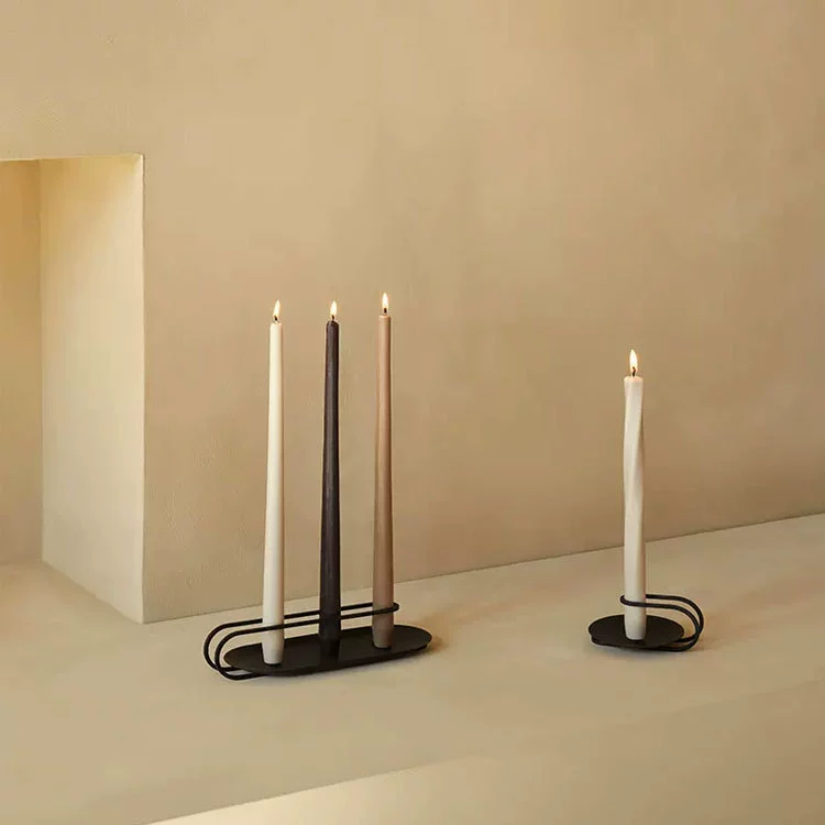 ASTM A830 Cast Iron Candle Holder | Powder-Coated & 3-Cup Design