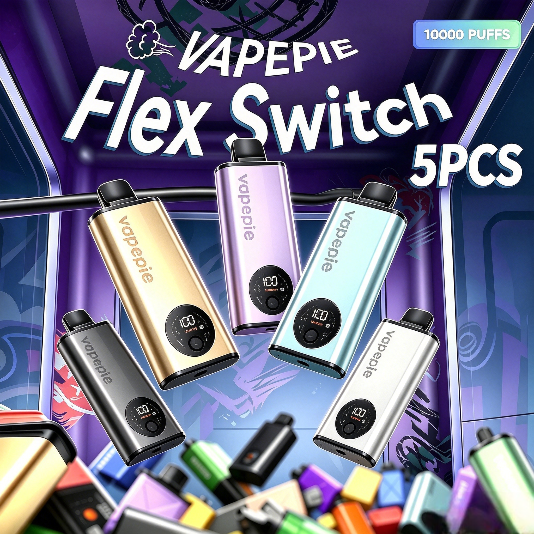 🔥 Sydney Stock 🇦🇺 Vapepie FlexSwitch Pod Kit 10000 Puffs Bundle