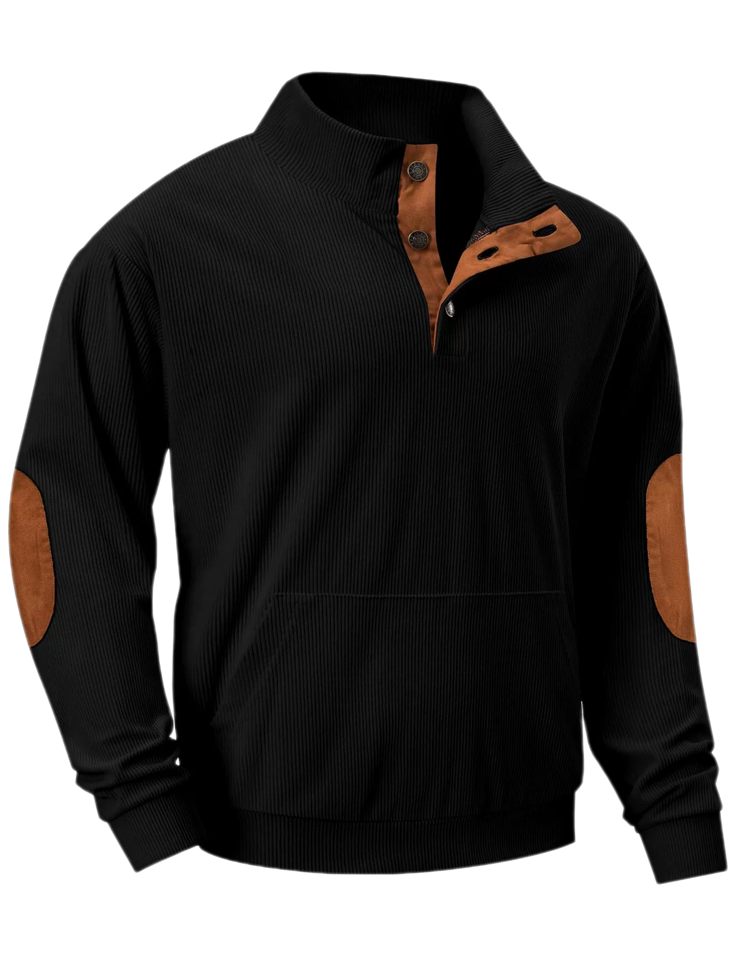Men's 8-Wale Corduroy Jacket Stand Collar Long Sleeve Outdoor