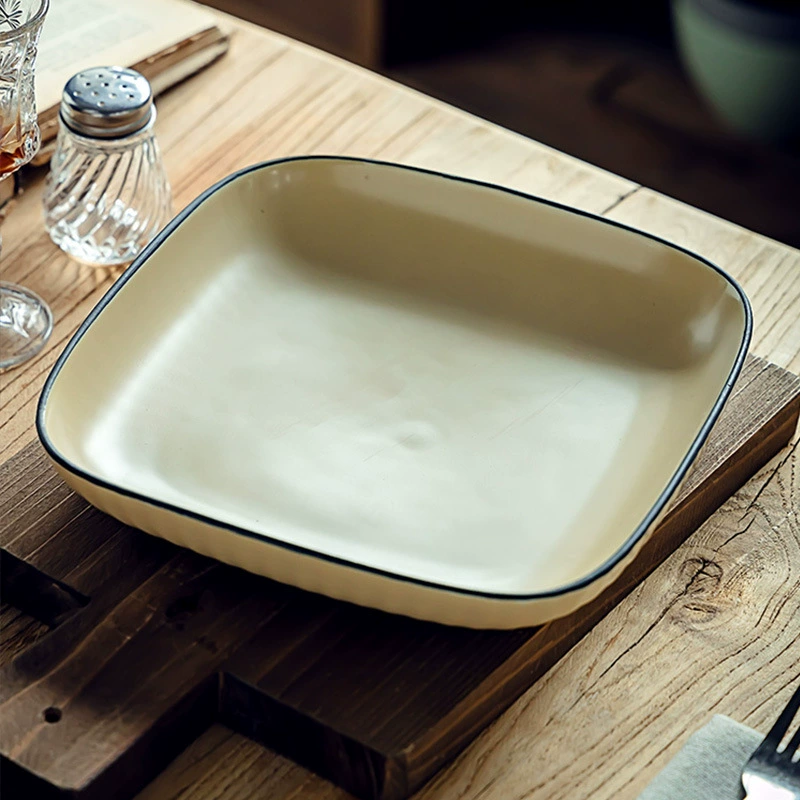 Stoneware Bowl & Plate Set – Microwave & Dishwasher Safe Dinnerware with Organic Edge Design