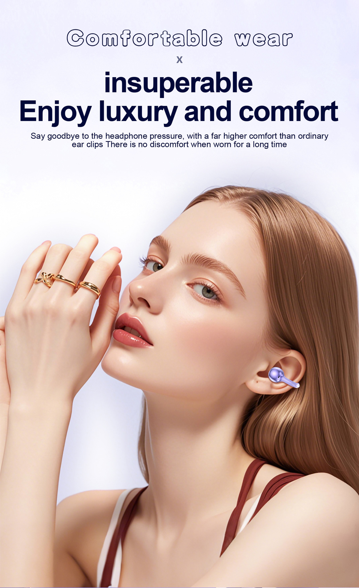 Intelligent Digital Display Bluetooth 5.4 Earbuds with Long Battery Life and Master-Slave Switching