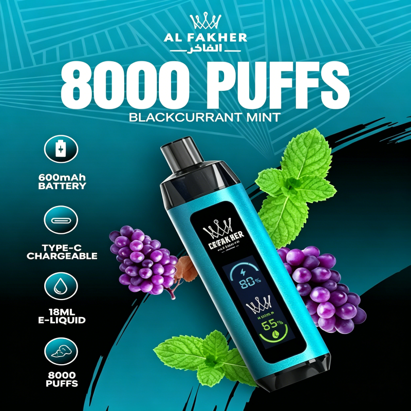 💨 Al Fakher Crown Bar Pro 8000 – Einweg-Vape mit 8000 Zügen & intensiven Aromen