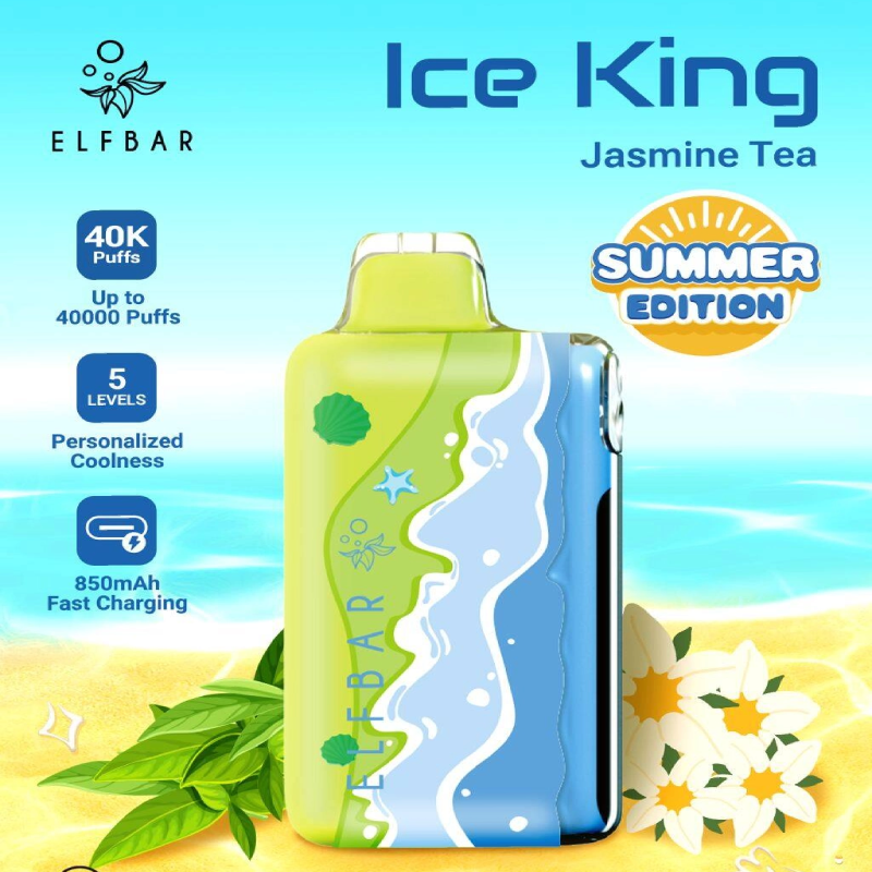 ❄️ ELFBAR Ice King Summer Edition – 40.000 sug & forfriskende sommeroplevelse, genopladelig