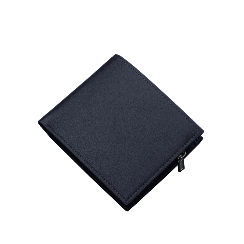 Rugged Men's Zip Around Leather Wallet  Thickened Design with Multi-Card Capacity