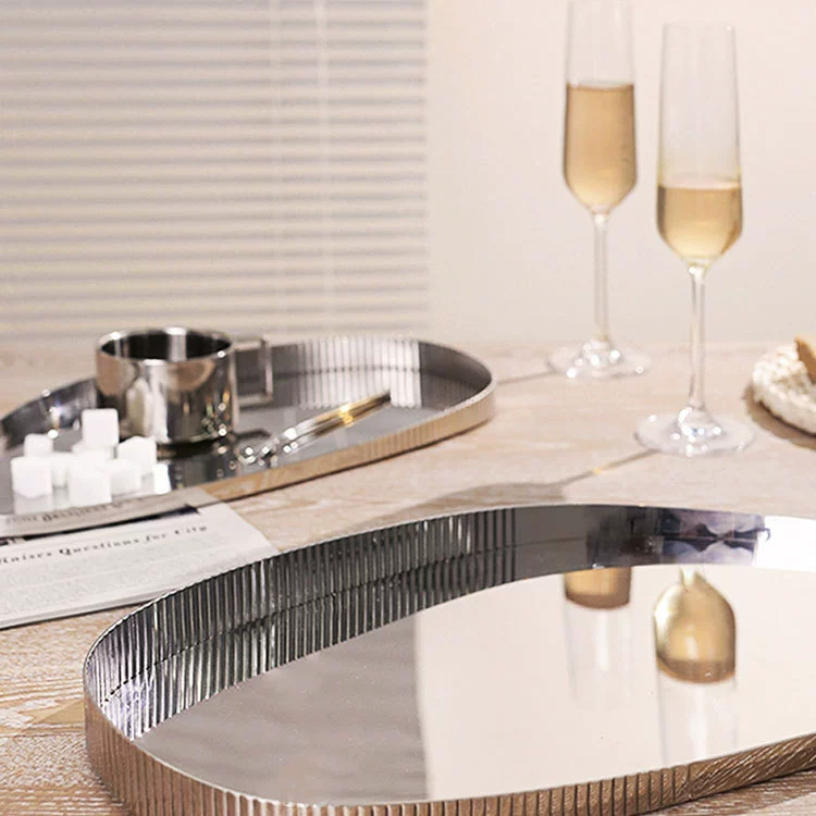 304 Stainless Steel Mirror Tray 12''x8'' | ASTM A240 & 20LB ASTM D642