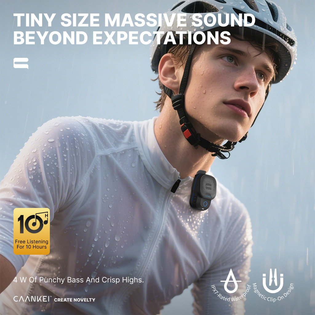 Magnetic Clip-On Wireless Speaker: Ultra-Lightweight, Waterproof & Portable