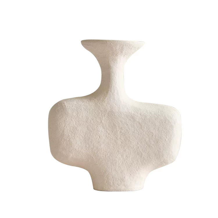 Hand-Thrown Ceramic Vase 12''W | Asymmetric Design & Food-Safe Glaze