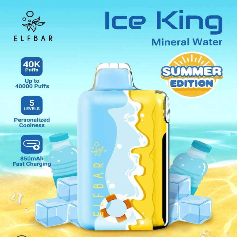 ❄️ ELFBAR Ice King Summer Edition – 40.000 sug & forfriskende sommeroplevelse, genopladelig