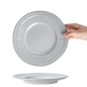 Textured Ceramic Dinner Plate – Microwave & Dishwasher Safe Stoneware