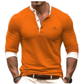 Men's Long Sleeve Crew Neck T-Shirt Slim Fit Layering Base