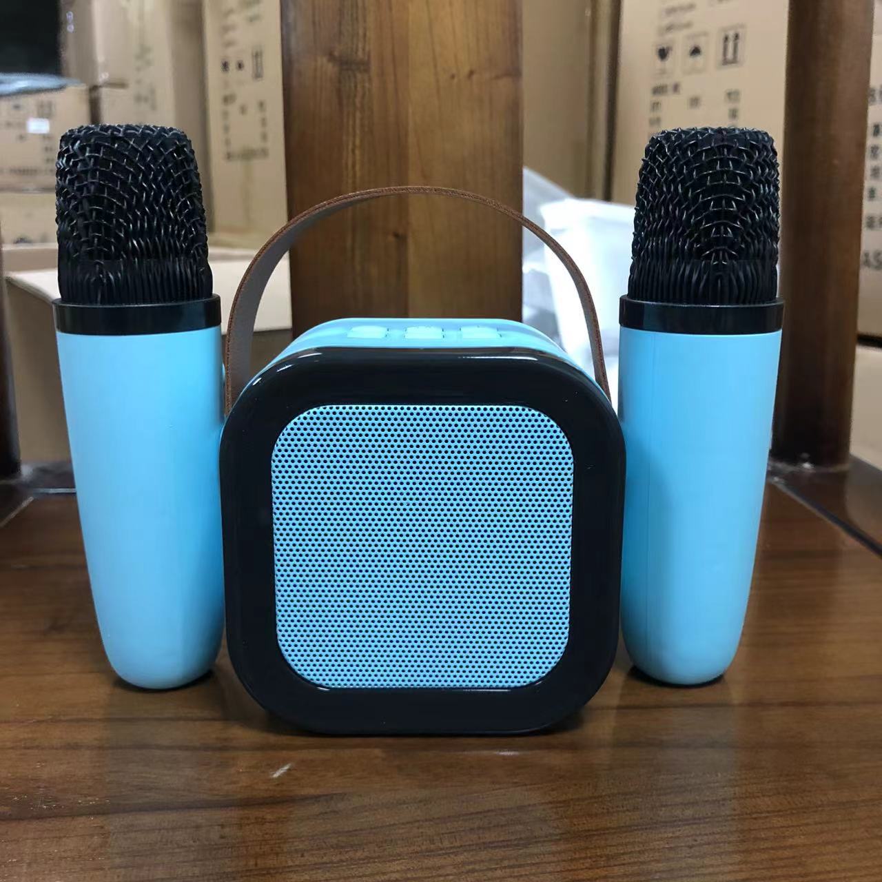 Compact Bluetooth Speaker with KTV Sound Effects and Colorful Lights