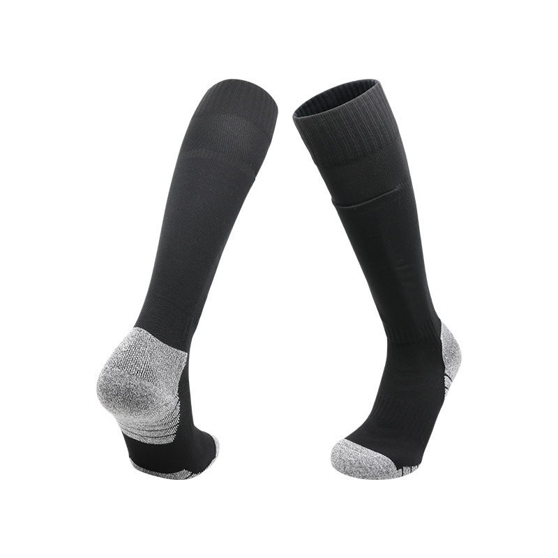 Soccer Socks with Shin Guard Pockets — Solid Color, Long-Tube Athletic Socks for Professional Training (Non-Slip)
