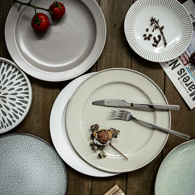 Stoneware Dinner Plate – Microwave & Dishwasher Safe Ceramic Dish for Proteins