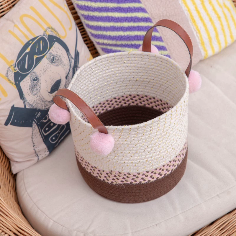 Large Woven Laundry Basket – Brown Multi-Purpose Storage Organizer for Clothes, Toys, and Household Items