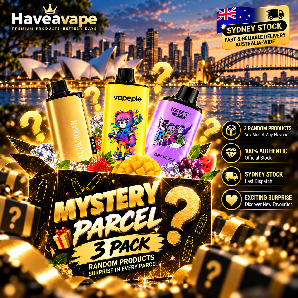 🎁🇦🇺 Mystery Parcel – 3-Pack / 5-Pack Bundle 🎲 | Random Products 💛 | Sydney Stock 📦 | Surprise Selection ✨