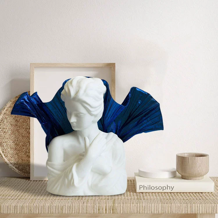 Ocean-Themed Resin Sculpture 12''H | RAL 5012 Blue & EN71 Certified