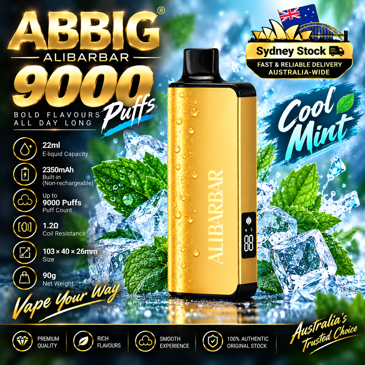 🎉Alibarbar INGOT 9000  ( Sydney Stock 🚚 )