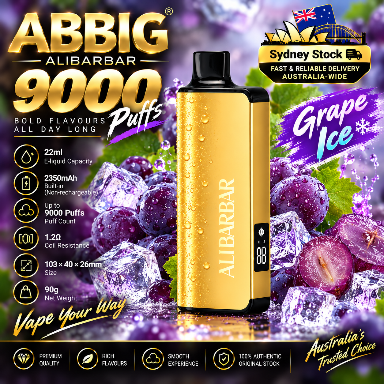 🎉Alibarbar INGOT 9000  ( Sydney Stock 🚚 )